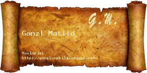 Ganzl Matild névjegykártya