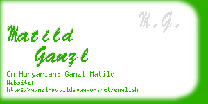 matild ganzl business card